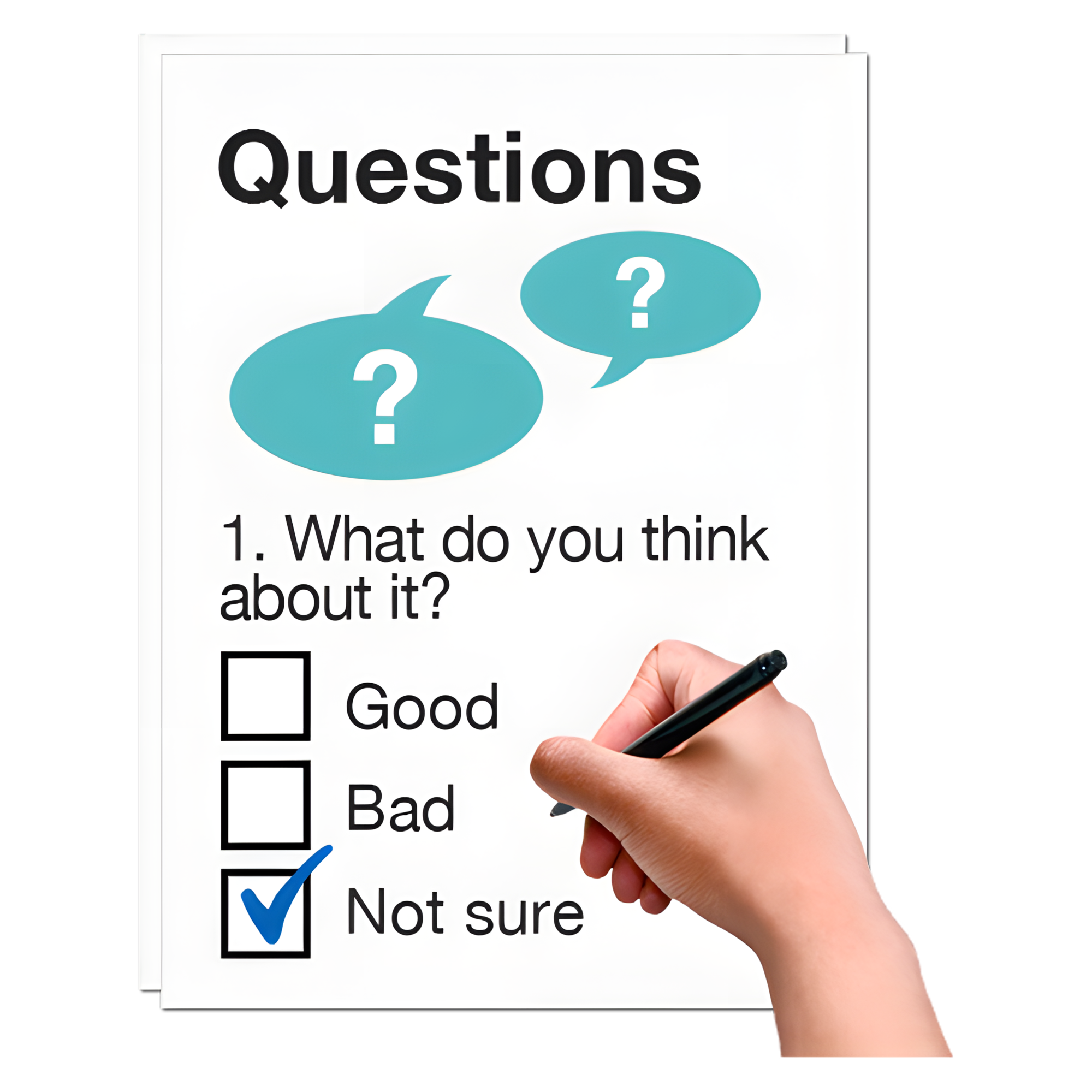 Picture of questionnaire