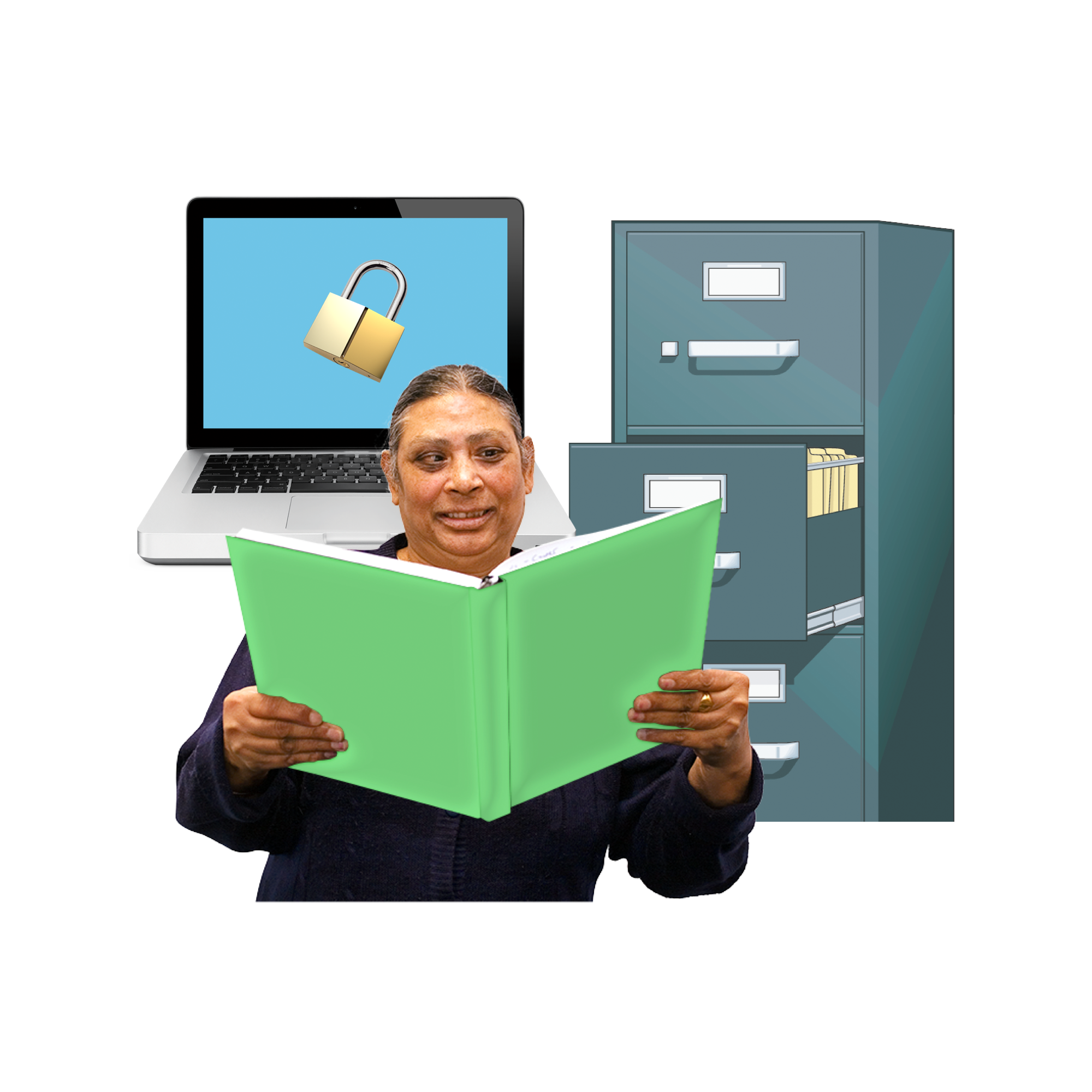 Woman reading a book